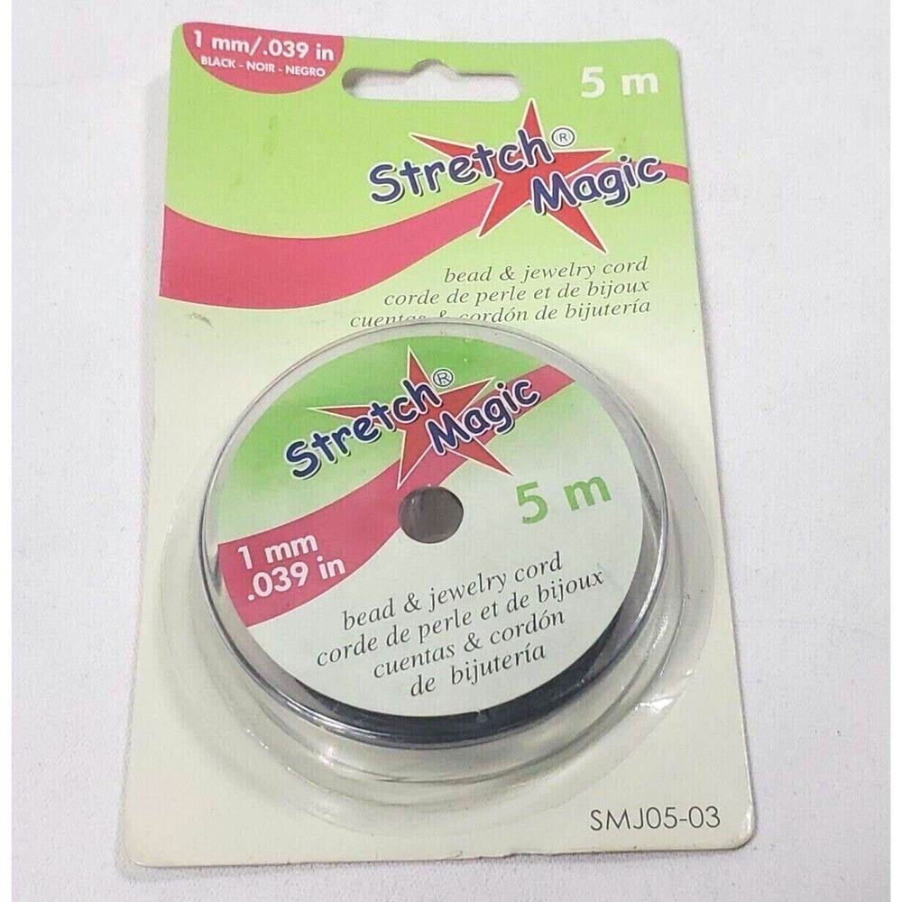 pepperell craft 1 mm .039 bead and jewlery cord new, 5 m 16 ft black